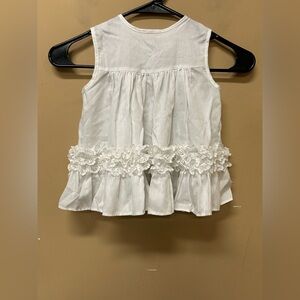 Vintage Bryan Baby Girls White Lace Ruffle Slip Dress Pinadore 24 month